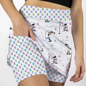SKORT OBSESSION SOFY GOLFS WOMAN’S WHITE SKORT SZ SMALL EUC 82% poly 18% spandex